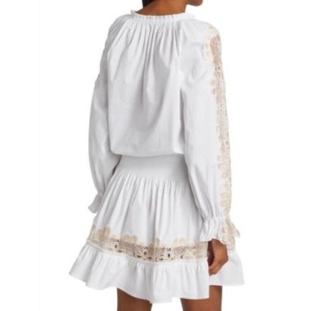 Ramy Brook NEW Dress Raina Cotton-Blend Poplin Mini Cream Size M $395 - Picture 2 of 9